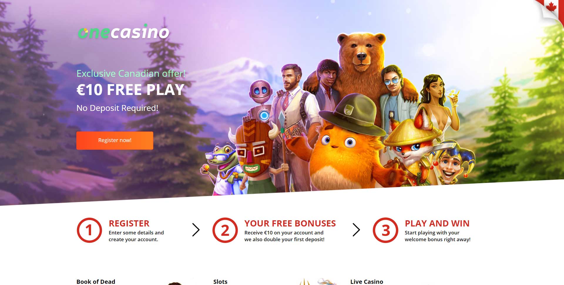 10 free play no deposit required at One Casino