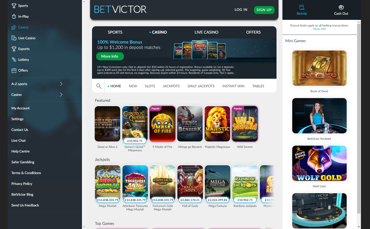 BetVictor Casino Review