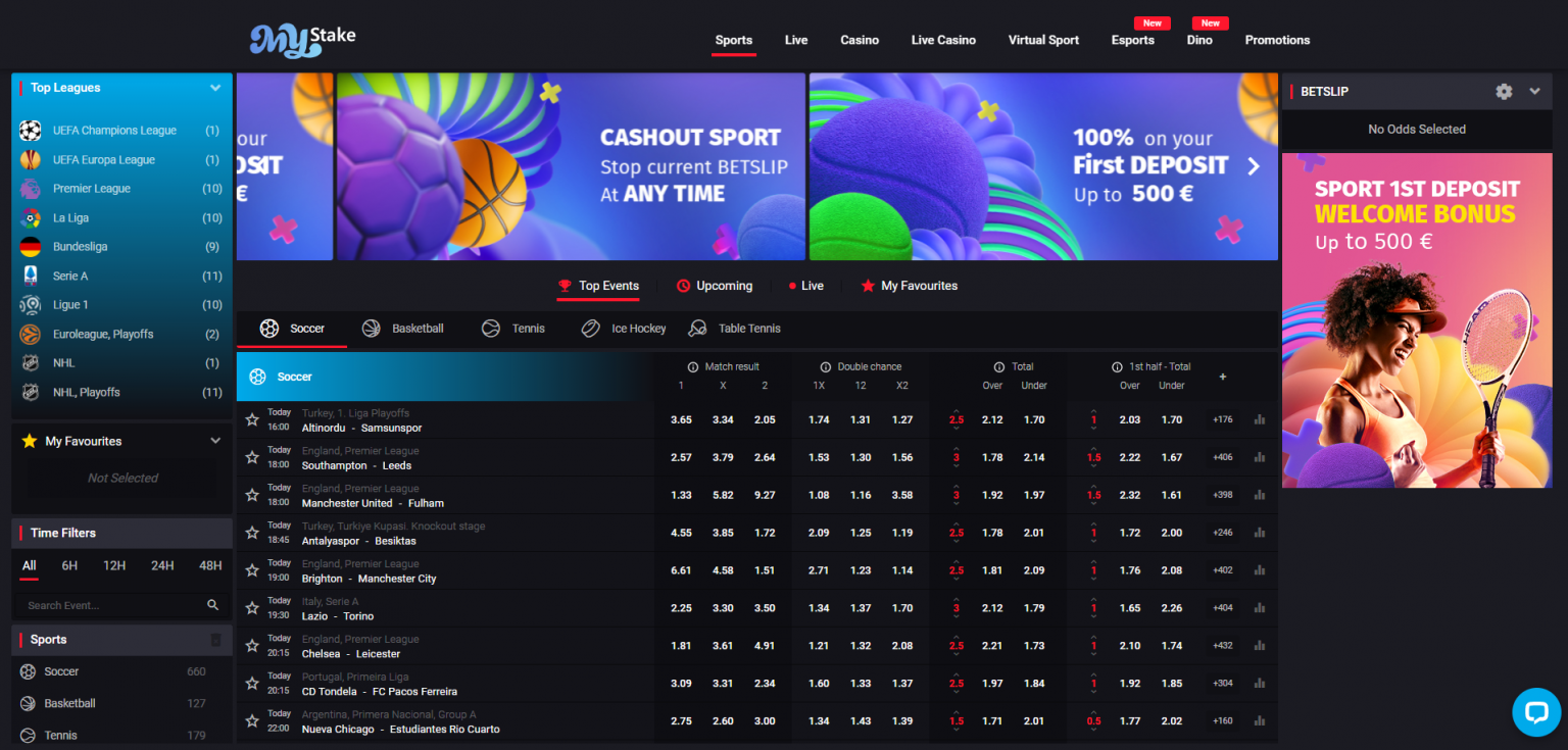 MyStake Local casino Sportsbook Comment: Sports betting