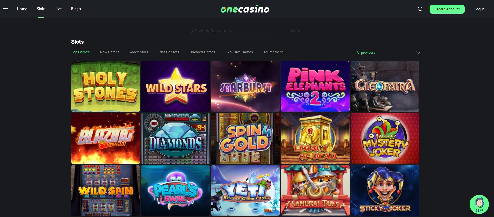 onecasino games