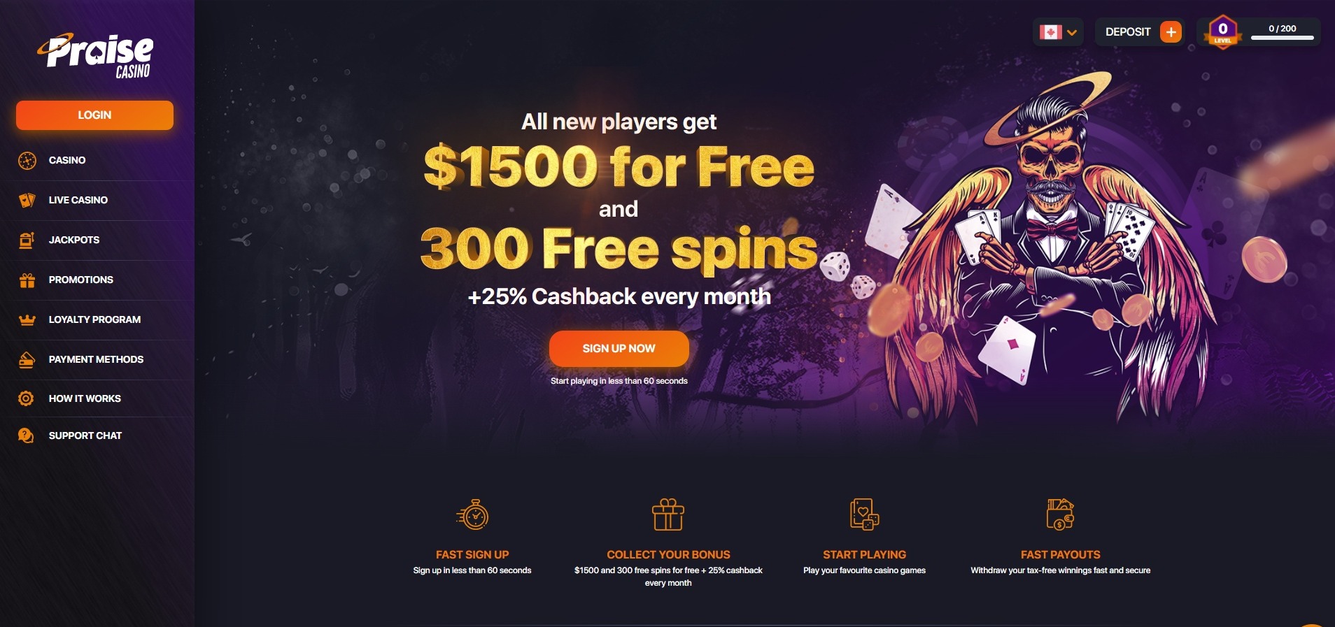 Praise Casino Review Canada