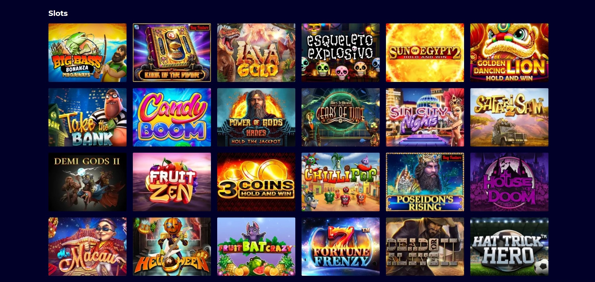 Club Riches Casino Games