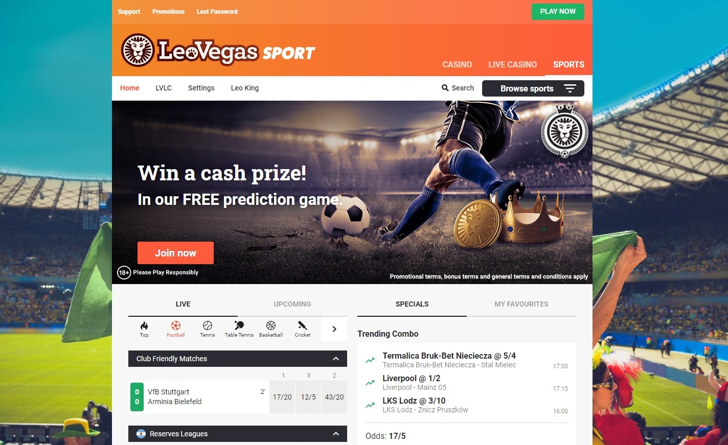LeoVegas Sports