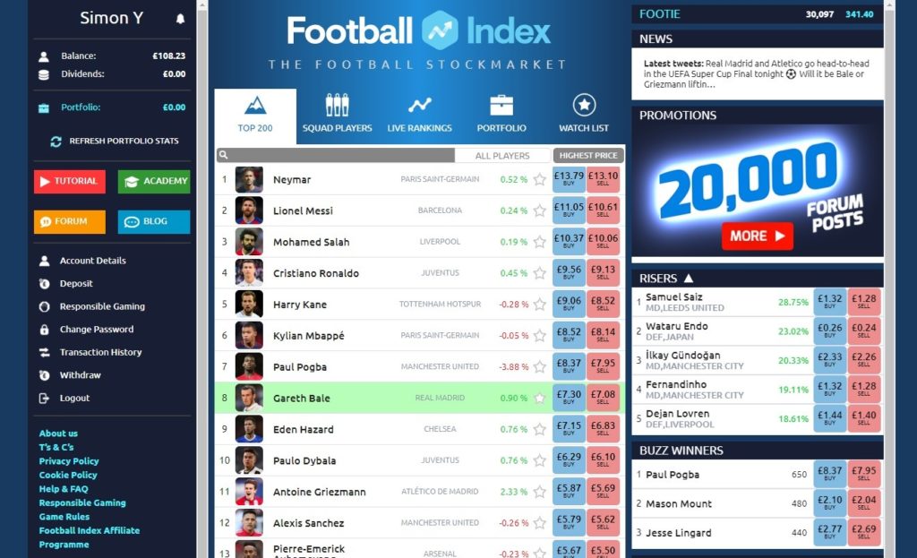 Football Index Review Scoring a profit with Football Index