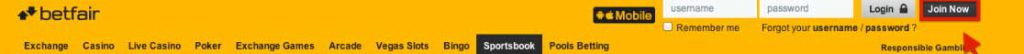 Betfair sign up