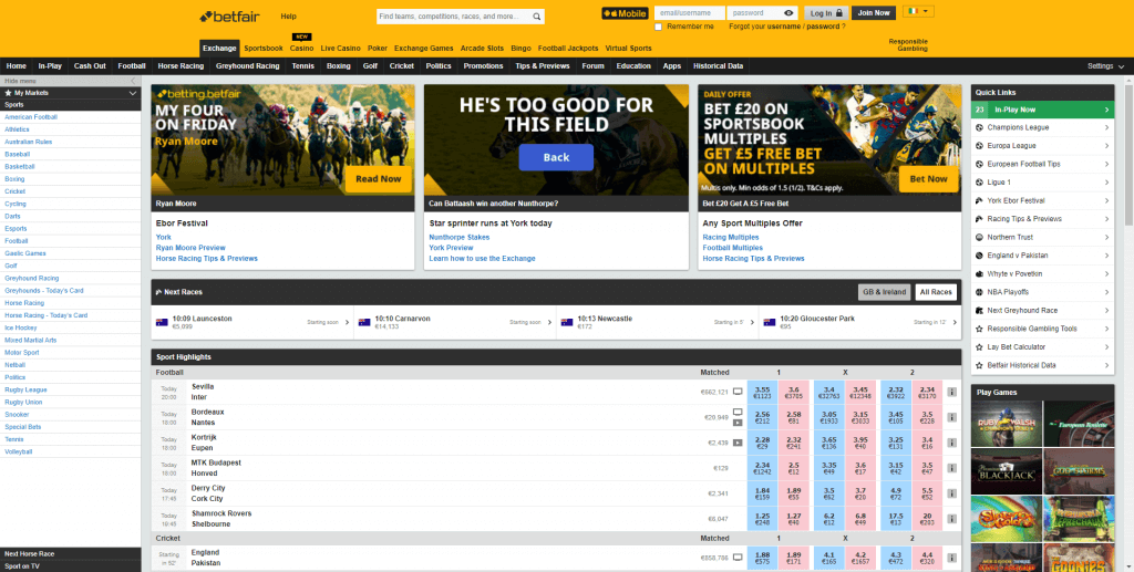 betfair betting exchange