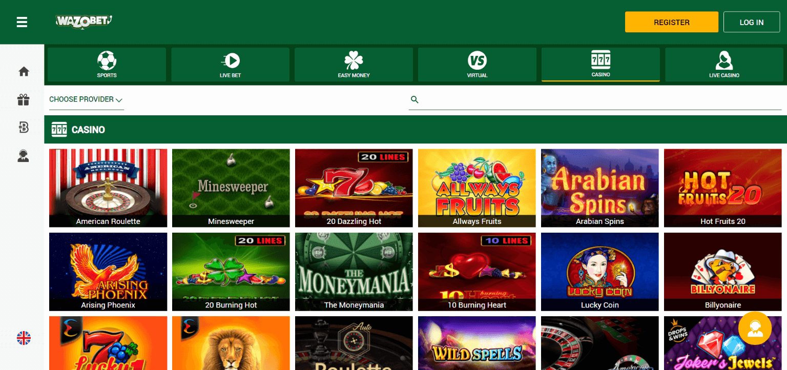 wazobet casino review