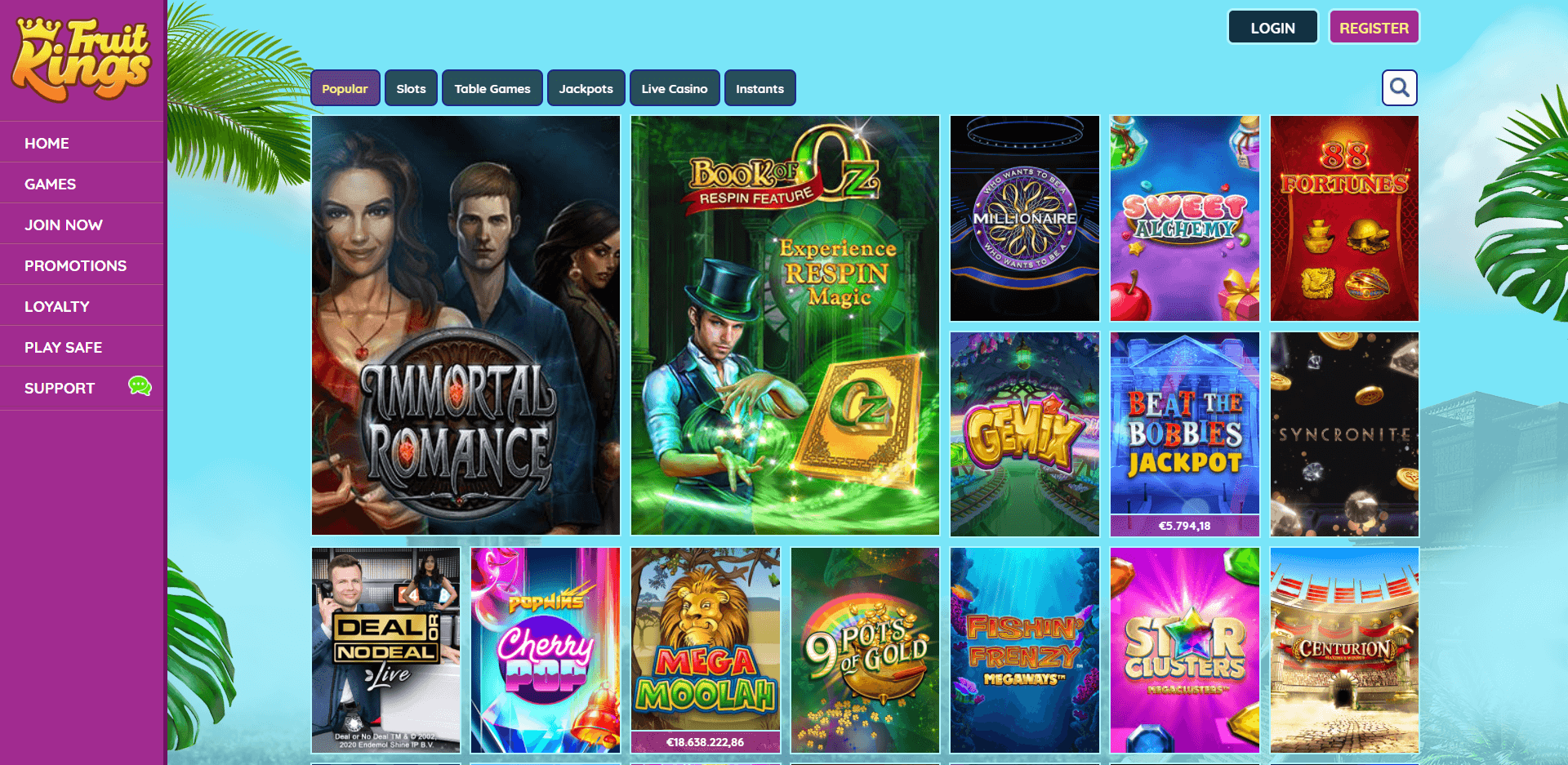 FruitKings Casino Games