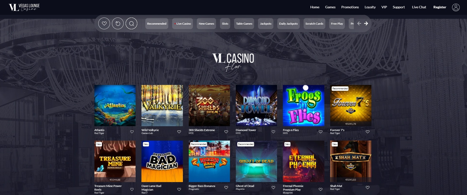 Vegas Lounge Casino Games